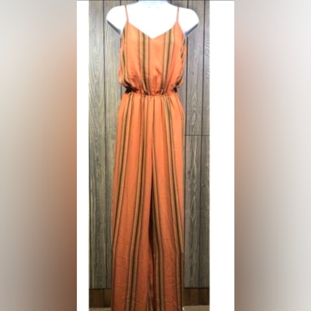 Shinestar Coral and Olive Striped Paint suit/Jumper